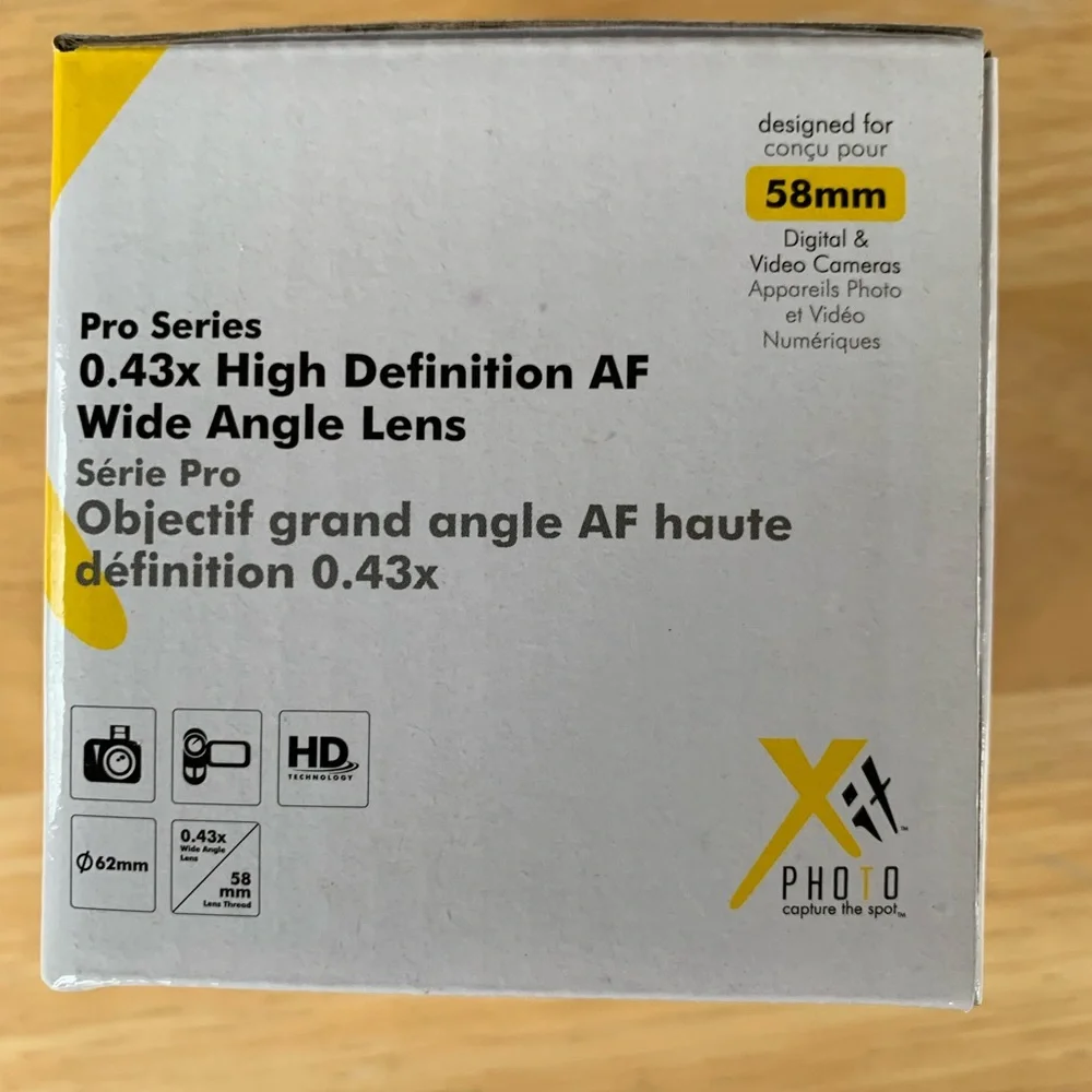 Xit Photo wide angle lens High definition 58mm 0.43x New in box